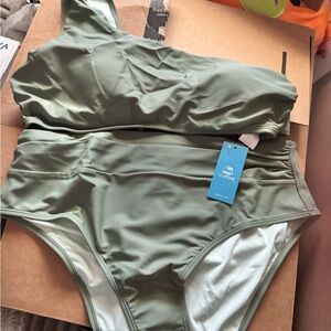 Cupshe Sage Green Bikini Set